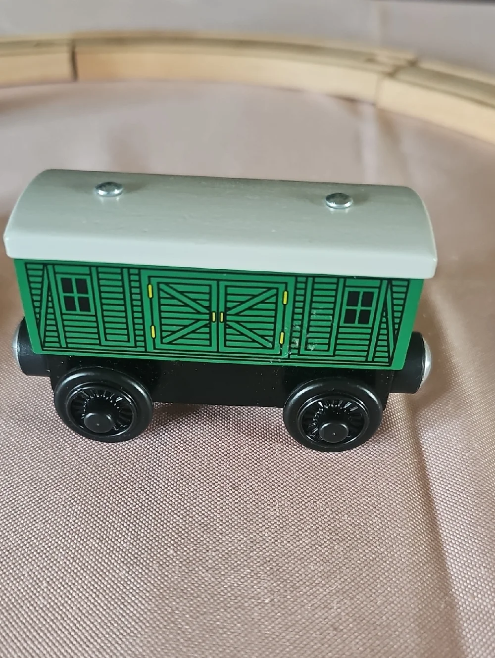 Thomas & Friends Thomas the Train, Baggage Car and Wooden Railway Track Bundle